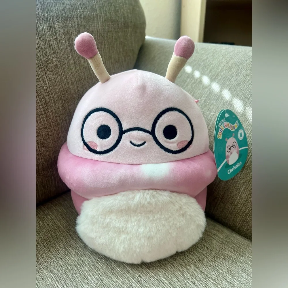 Squishmallow Christian Caterpillar Pink White 8” Plush BTS Squad First To Market